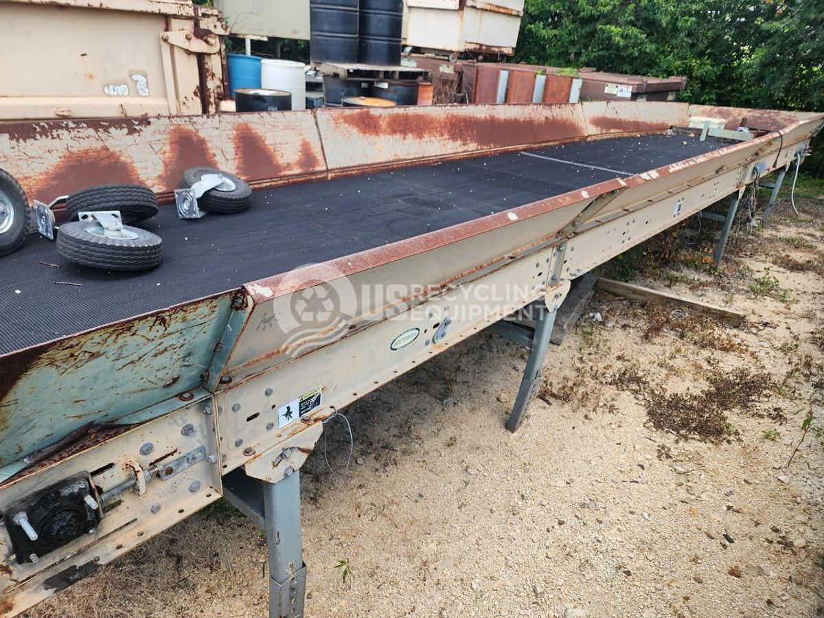 Used Hytrol Two Rough Top Rubber Belt Conveyors