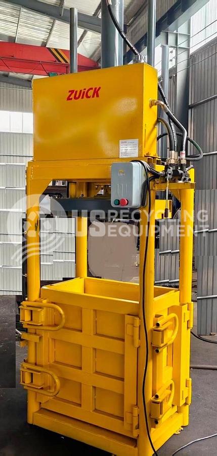 Used Zuick 100lb Vertical Clothing Baler