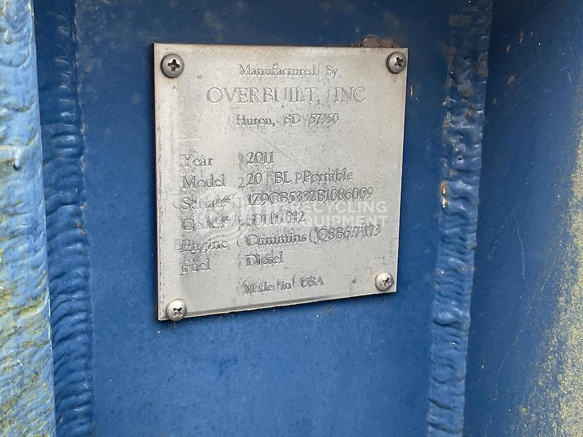 Used 2011 Overbuilt Inc 20BL Car Crusher