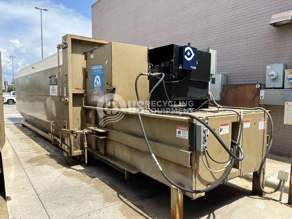 Used JV Manufacturing/Cram-a-Lot CC-02 Stationary Compactor with 50 Yard Reciever