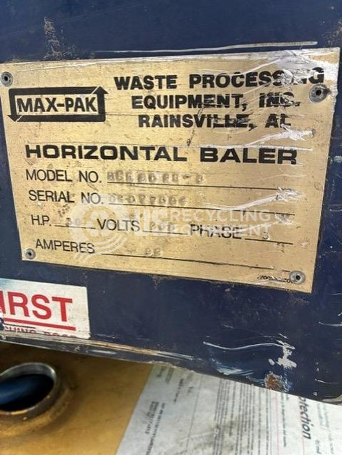 Used Max Pak HCE60FE-8 Full Eject Horizontal with Conveyor