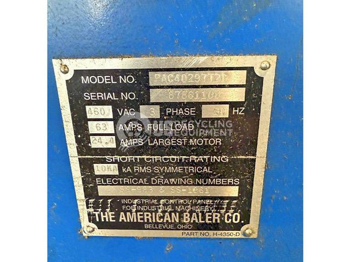 Used American Baler PAC-4029-7T20 Auto Tie Horizontal