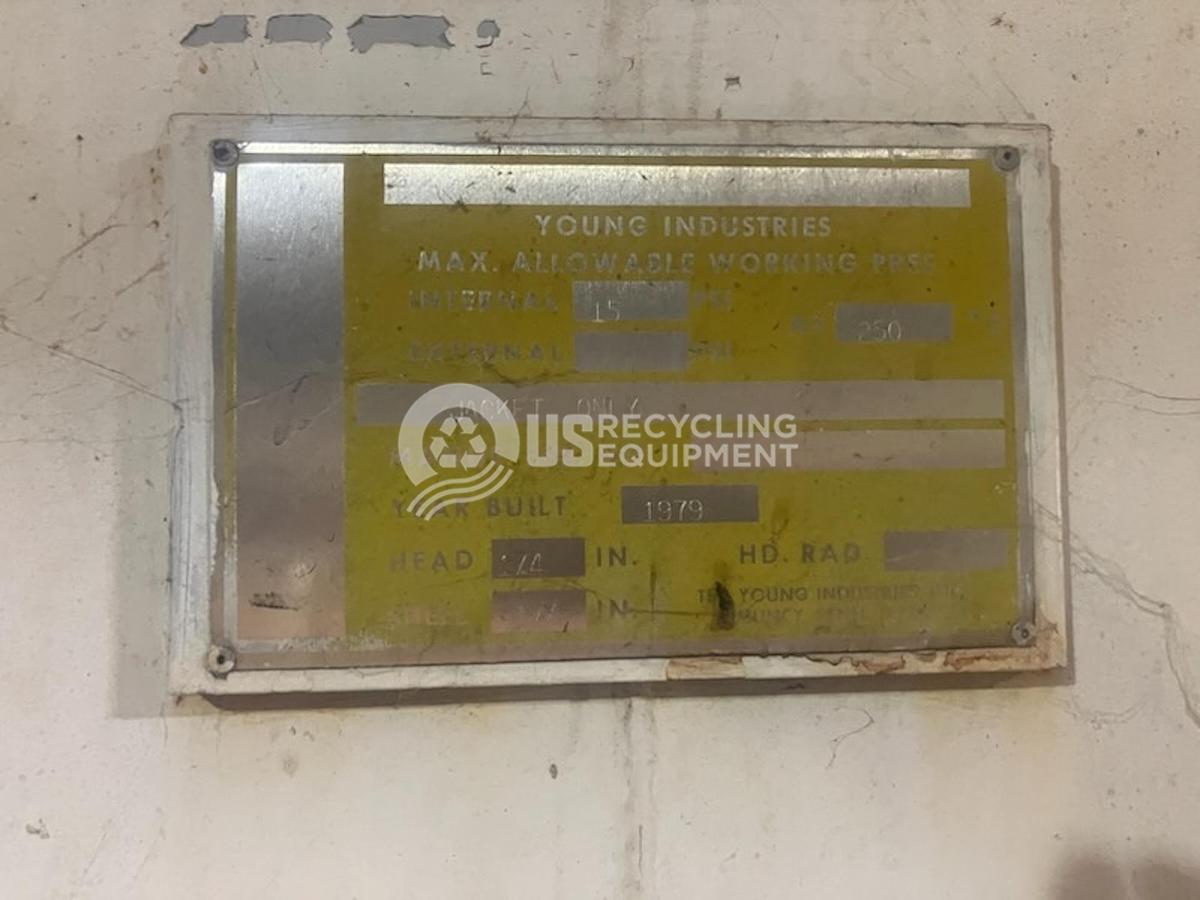 Used 1979 Young Industries 250 Sq Ft Ribbon Blender