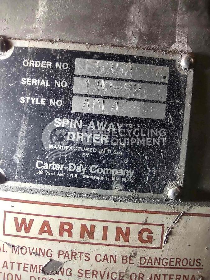 Used Carter ADL4 Spin Dryer