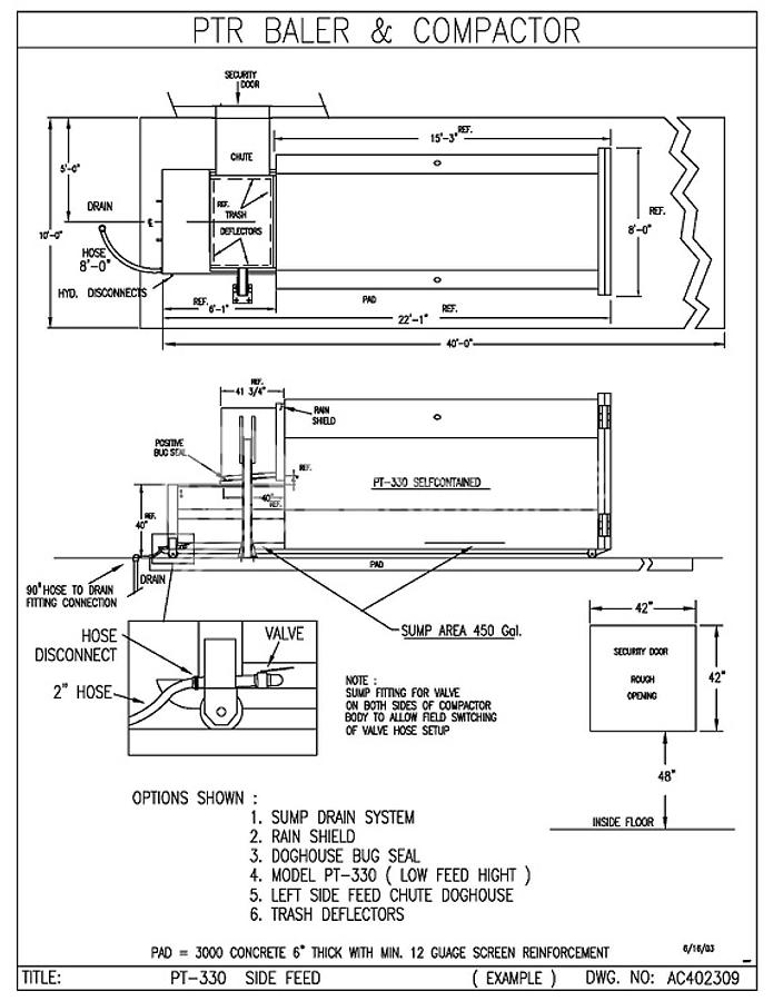 Used 2014 PTR Two (2) PT-330 30 Yard Self Contained