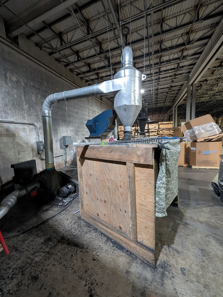 Used Nelmore G2436 MI Granulator with Infeed Conveyor