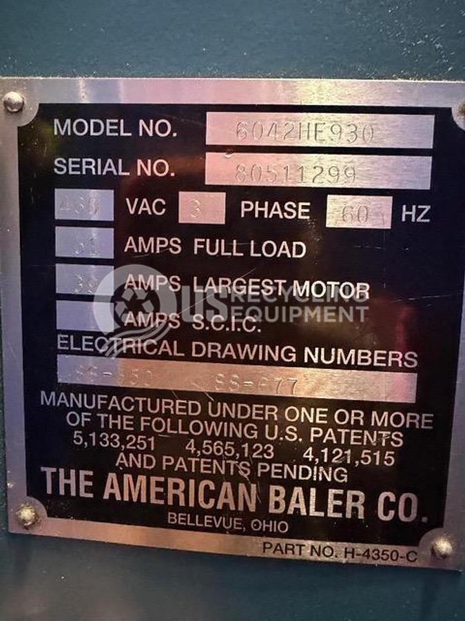 Used American Baler 6042HE-930 Manual Tie Horizontal