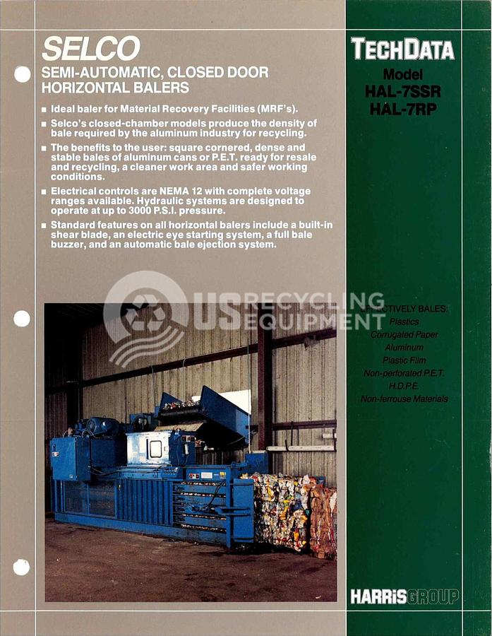 Used Harris-Selco HAL-7RP Baler