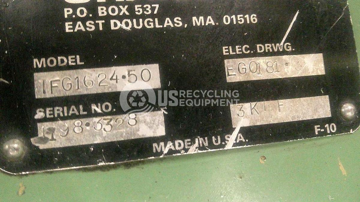 Used Granutech 1FG1624-50 50HP Granulator