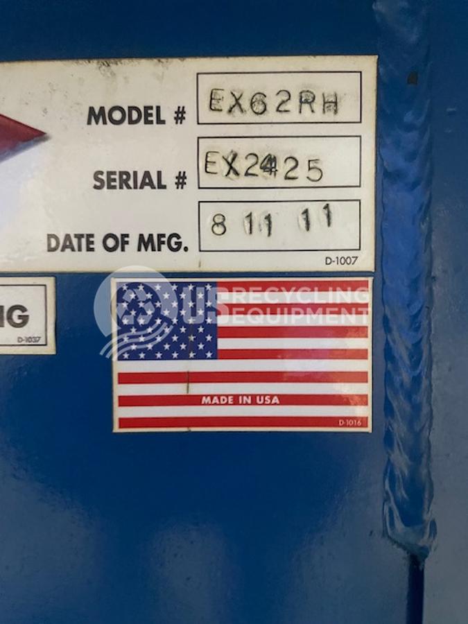 Used 2011 Excel EX-62 Full Penetration Baler with Excel Cart Dumper