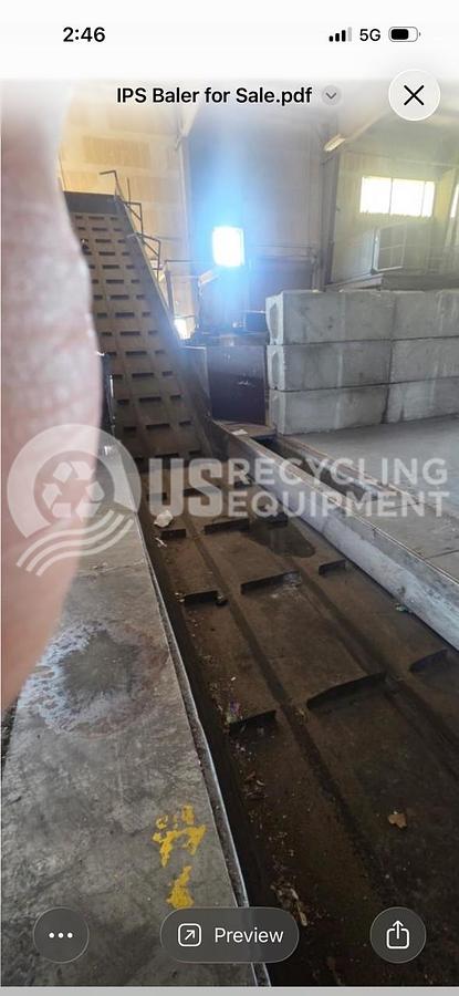 Used 2005 IPS 1388-200 Two Ram Horizontal with infeed conveyor