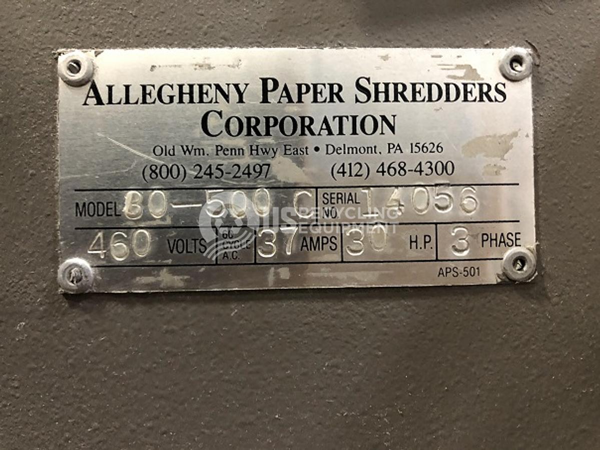 Used Allegheny Shredder/Tipper/Baler/Conveyors