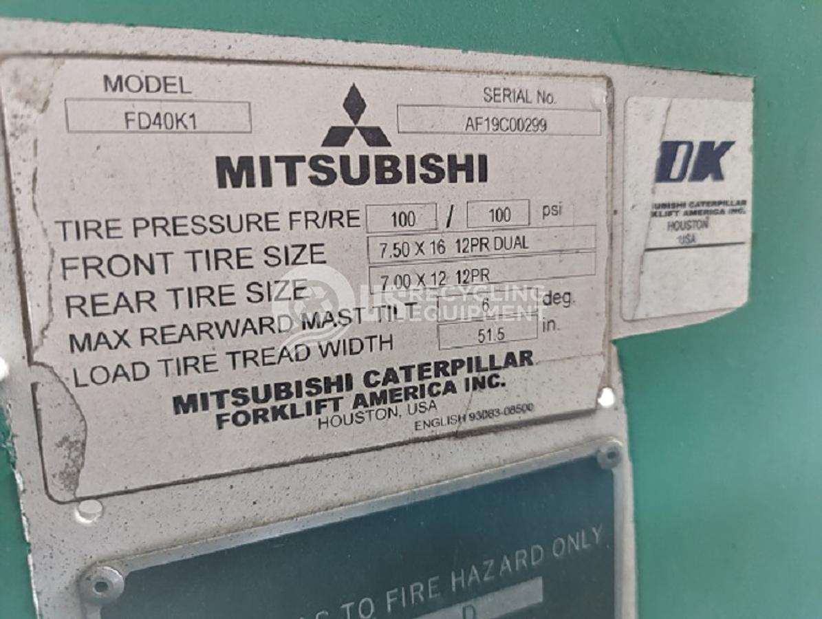 Used Mitsubishi FD40K1 8000# Forklift