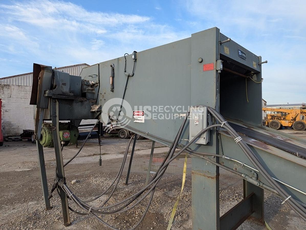 Used Maren OCC Shredder with Pinch Conveyor