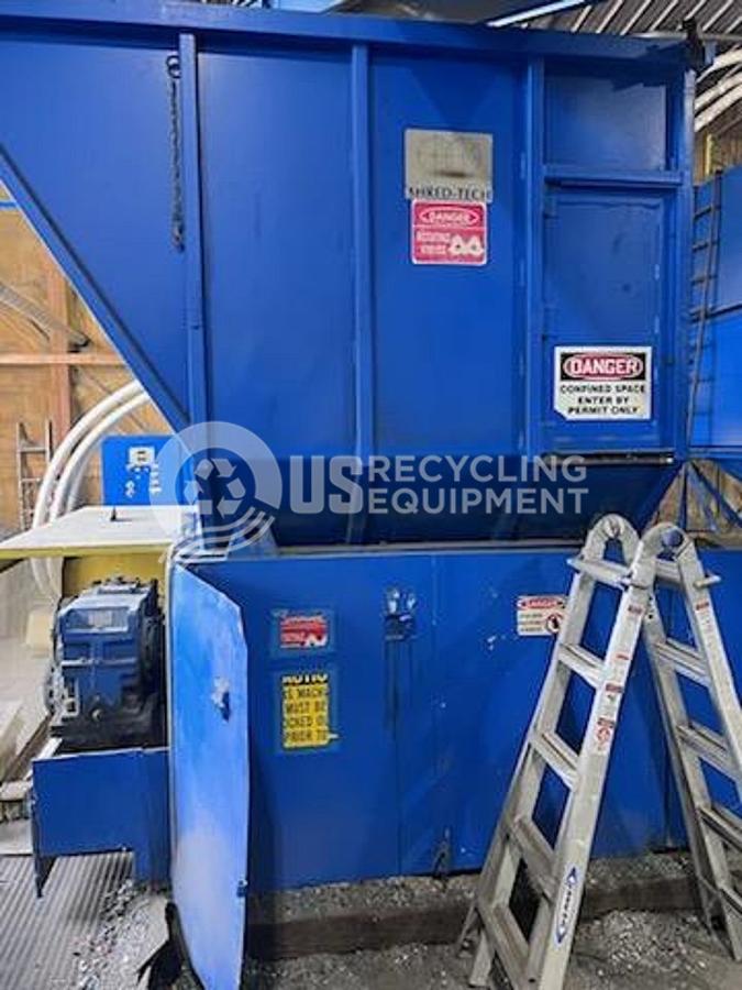 Used Shred-Tech (2) 150 HP Single Shaft Shredder