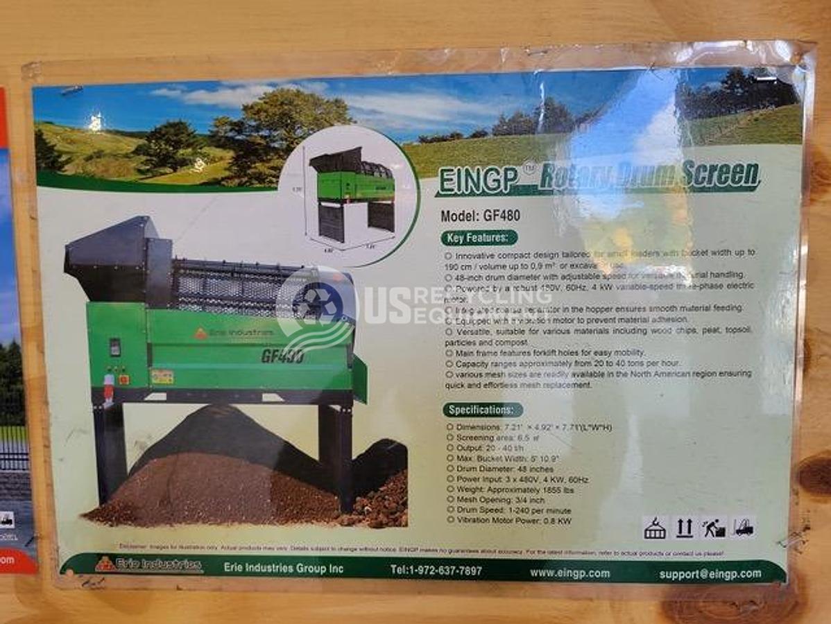 Used Erie Industries GF480 Trommel