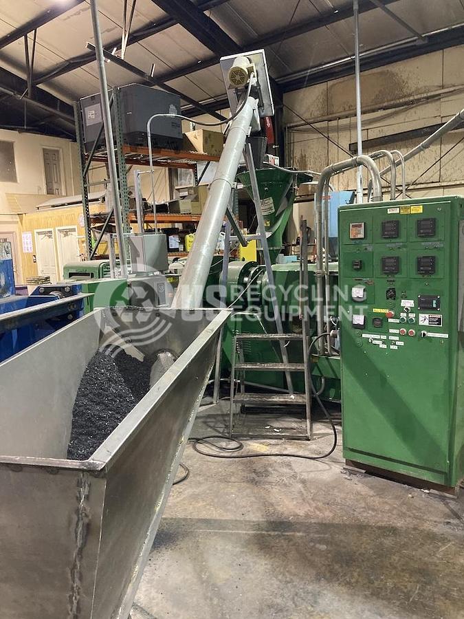Used Sterling Plastic Machine Corp LD24-1 4.5 inch Extruder Peletizing LIne