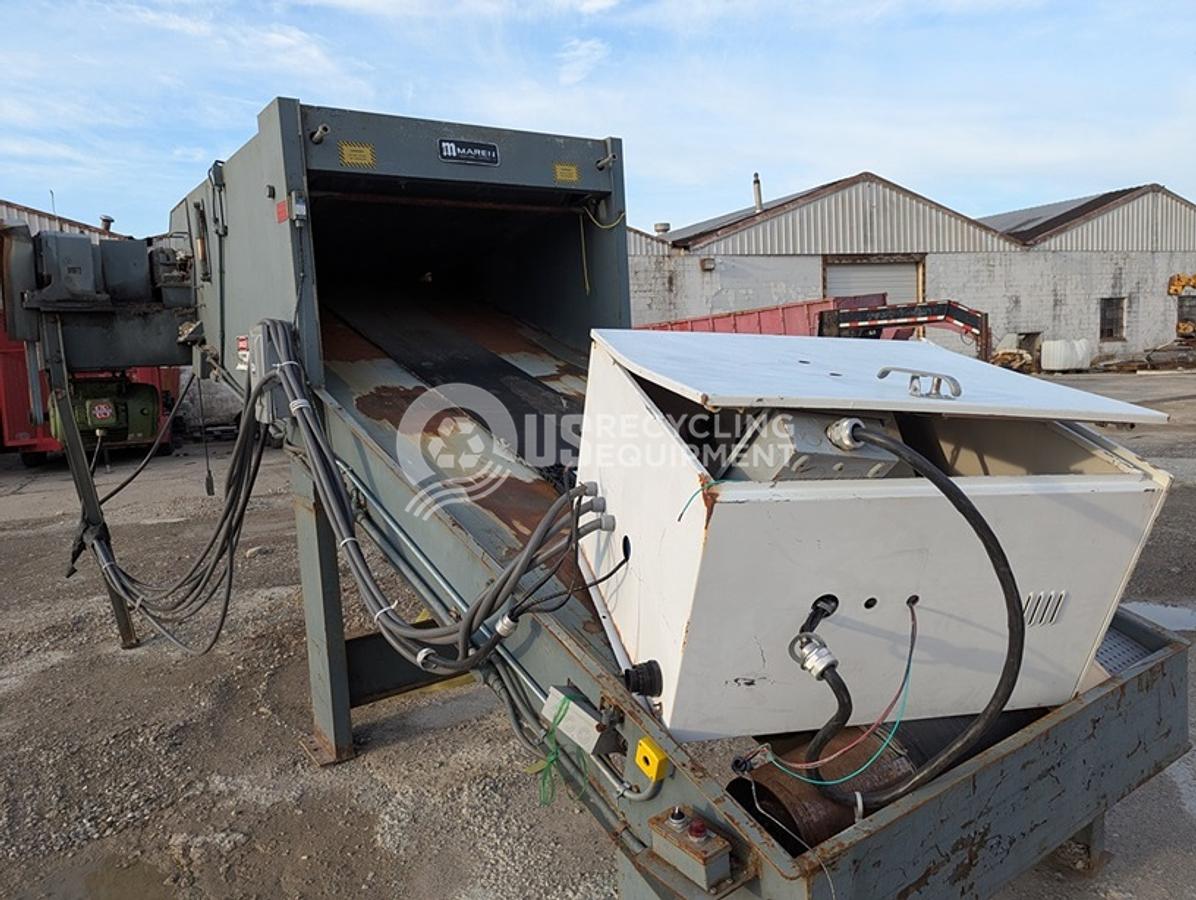 Used Maren OCC Shredder with Pinch Conveyor