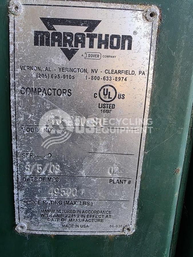 Used 2008 Marathon RJ-250SC Self Contained Compactor