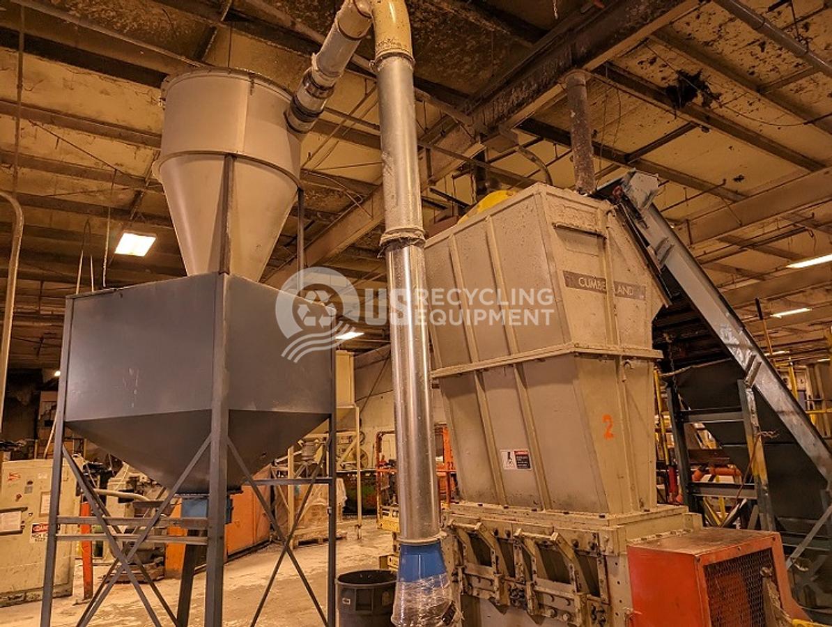 Used Republic/Cumberland Split-Apart Shredder & Granulator System