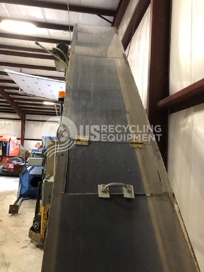 Used Unknown Manufacturer: Used 20' Hockey Stick Infeed Conveyor