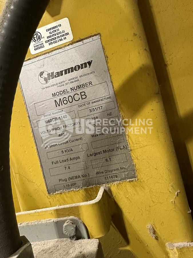 Used Harmony Five (5) M60-CB Vertical Balers