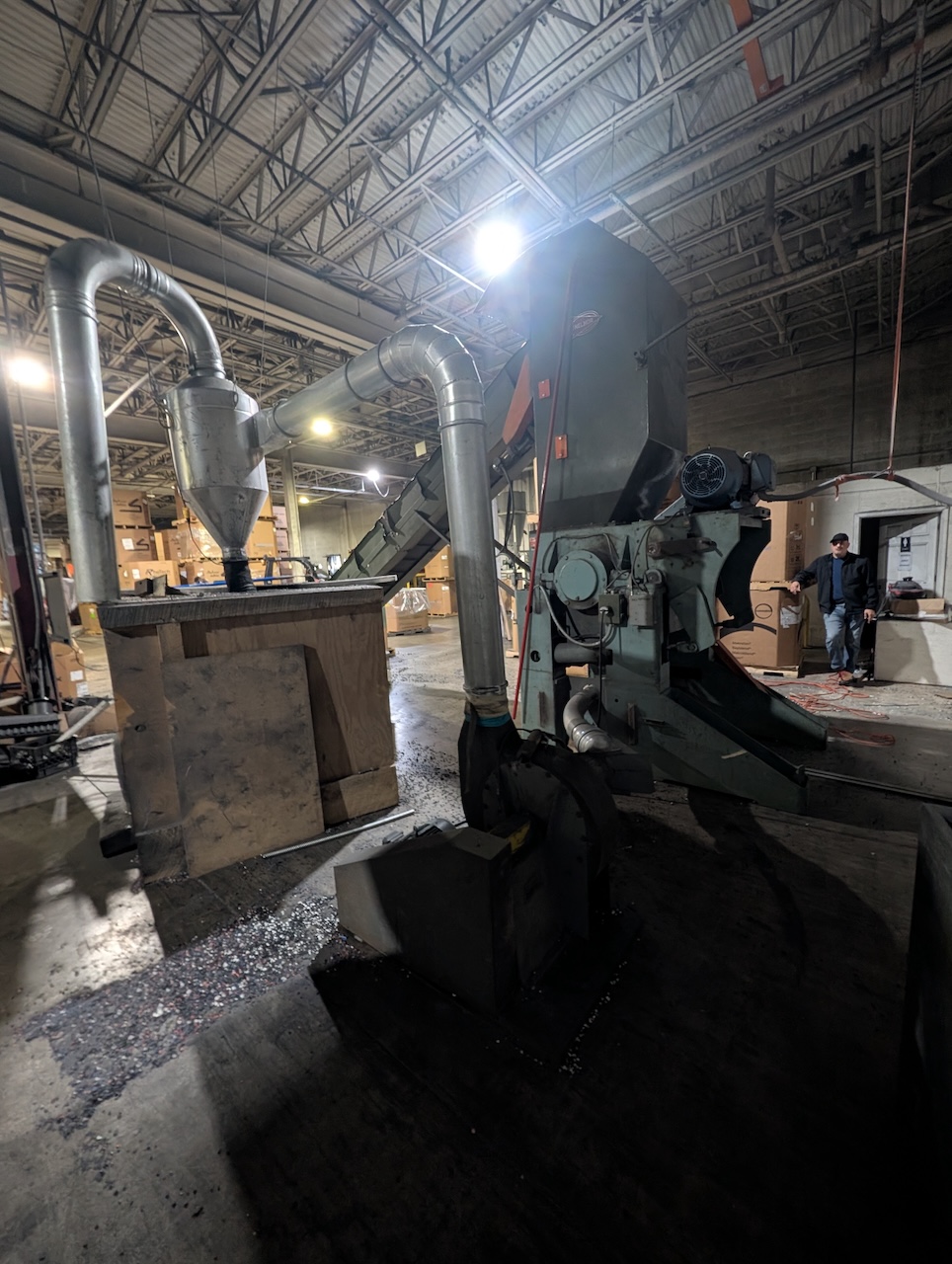 Used Nelmore G2436 MI Granulator with Infeed Conveyor