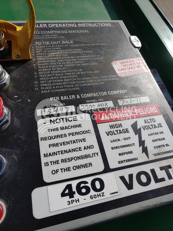 Used PTR Vertical Baler