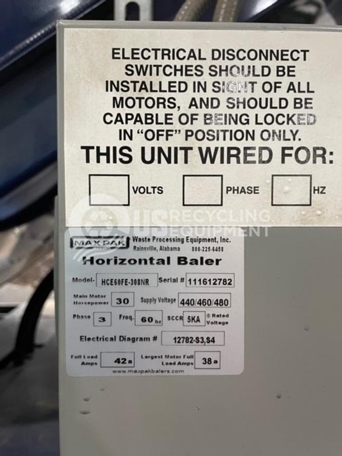 Used 2016 Max Pak HCE60-FE-8 Full Eject