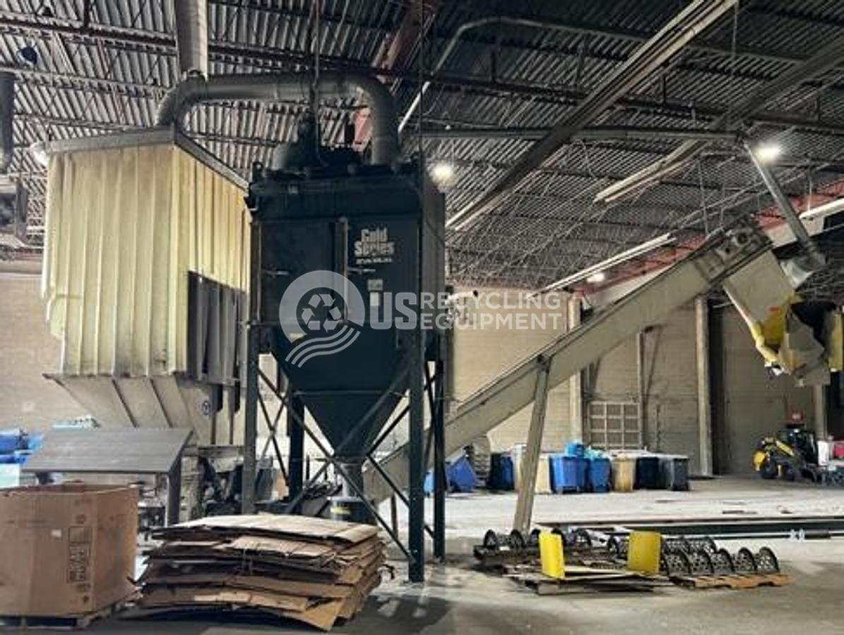 Used 2004 Vecoplan RG52-100 Shredder System with Conveyor & Dust Collector