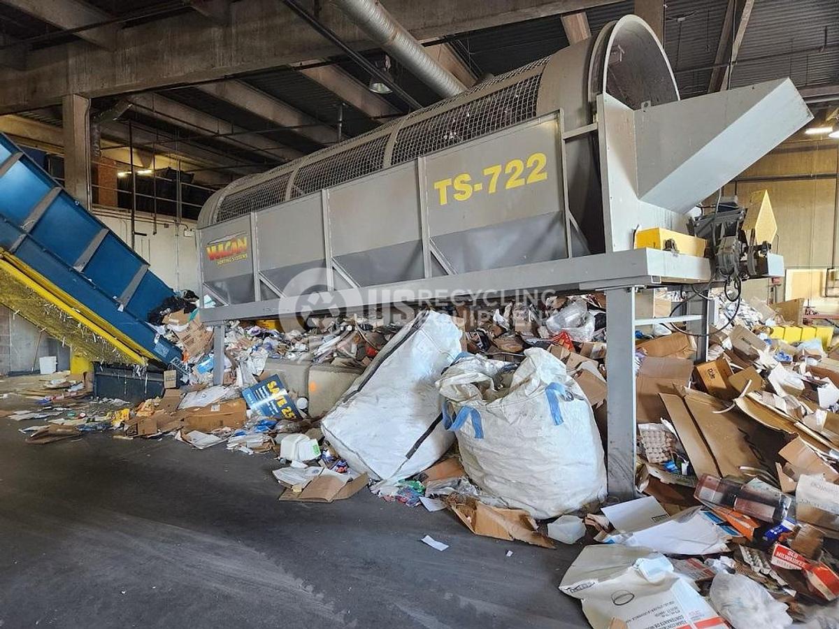 Used Vulcan TS-722 Trommel with Metering Conveyor
