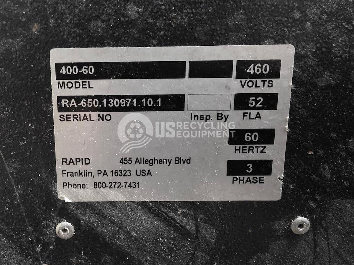 Used Rapid 400-60 Granulator System