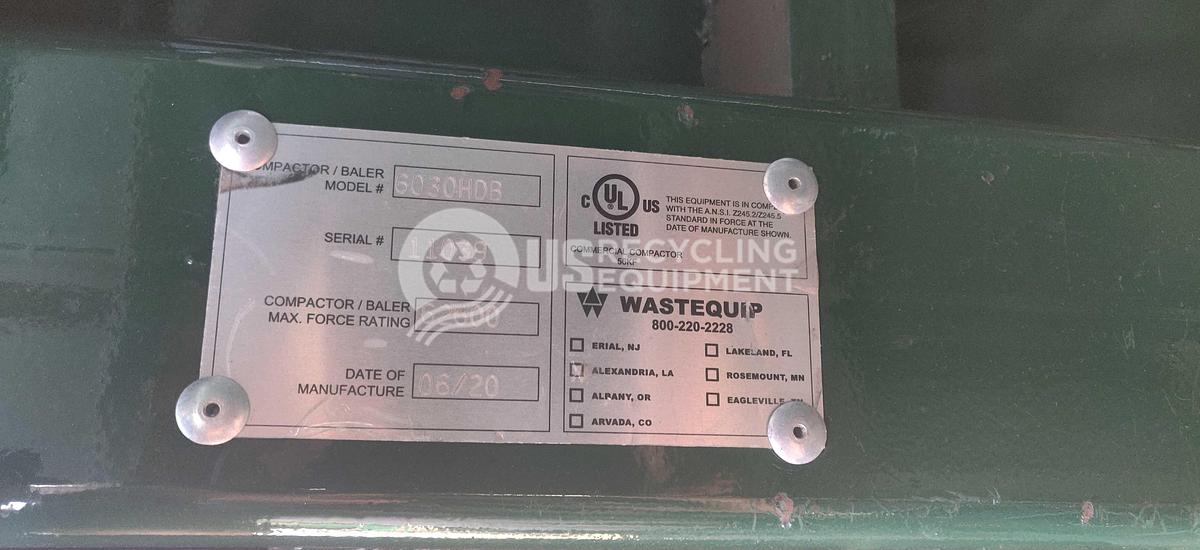 Used 2020 Wastequip 6030HD Vertical Baler