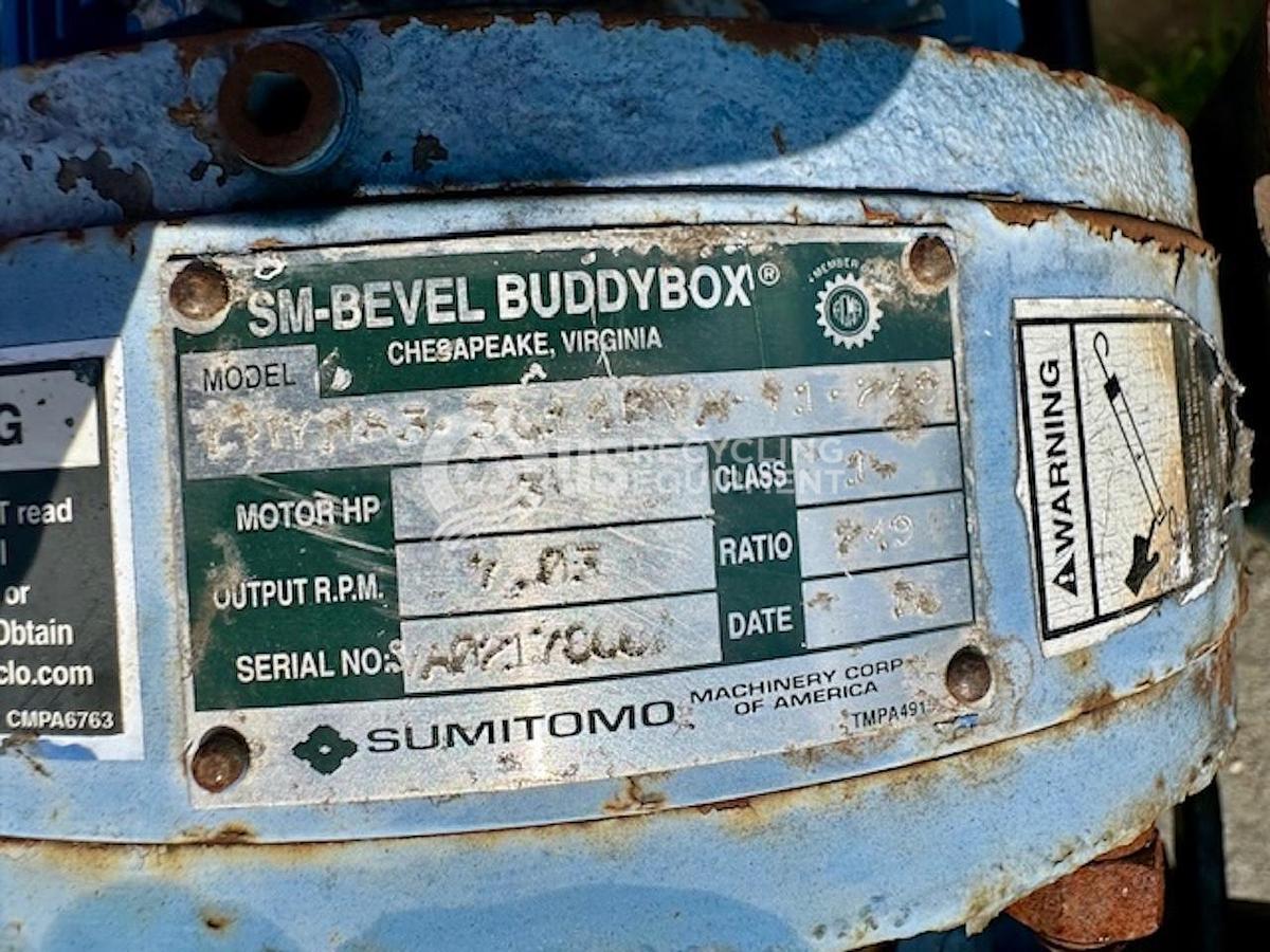 Used SM-Bevel 22' Conveyor with Magnetic Head Pully