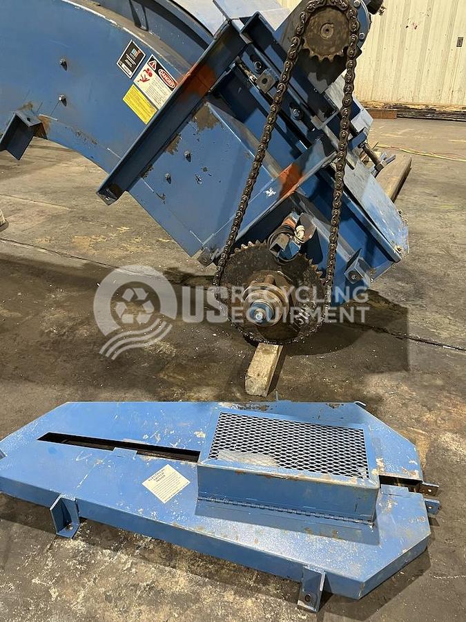 Used Mayfran 18" x 19' Hockey Stick Steel Belt Conveyor