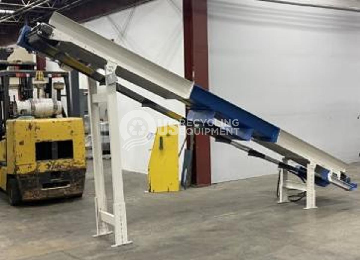 Used Vecoplan 16 inch x 16 foot Incline Conveyor