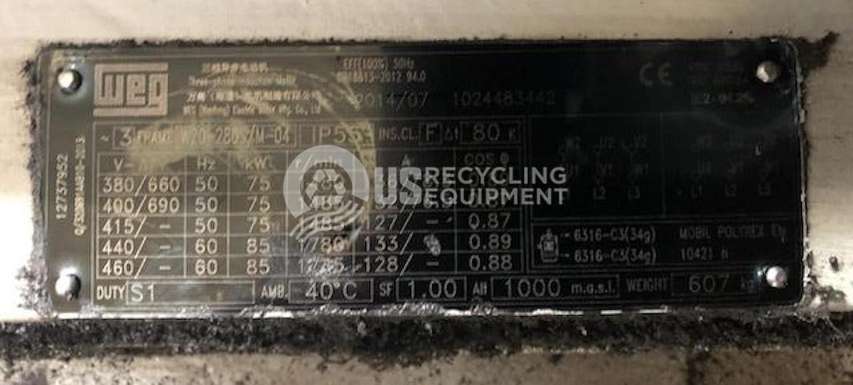 Used Zerma Complete Plastics Shredding System