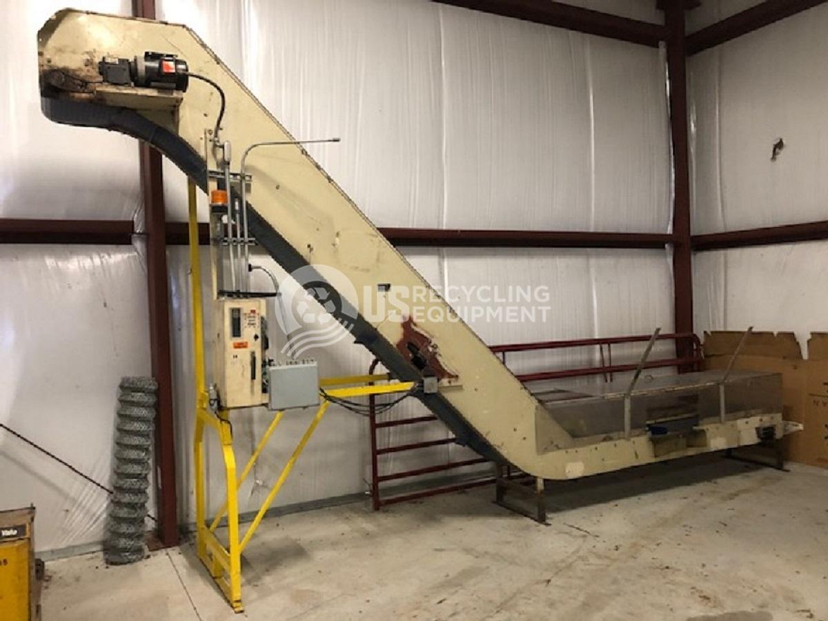 Used Unknown Manufacturer: Used 20' Hockey Stick Infeed Conveyor