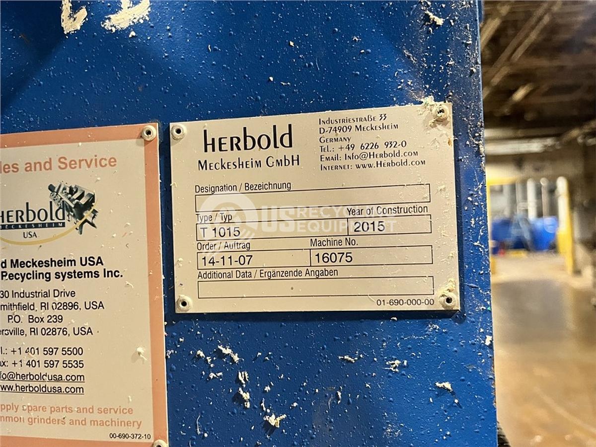 Used 2014 Herbold Plastics Recycling Complete Wash Line