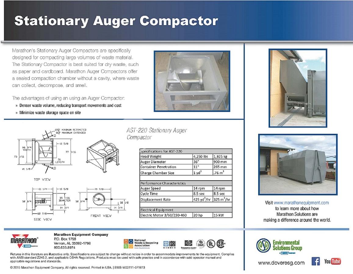 Used 2017 Marathon AST-220 Auger