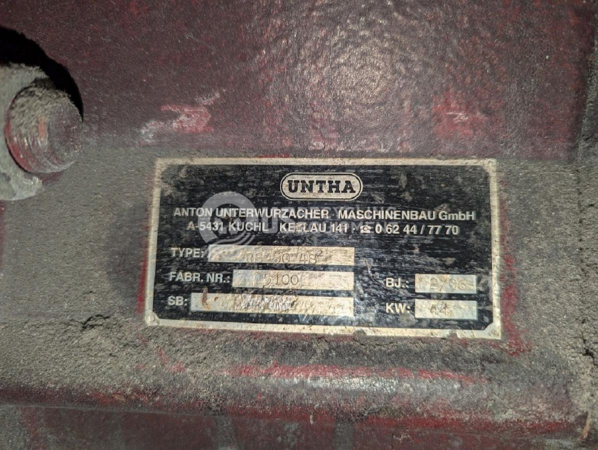 Used Untha 60HP Quad Shaft Shredder