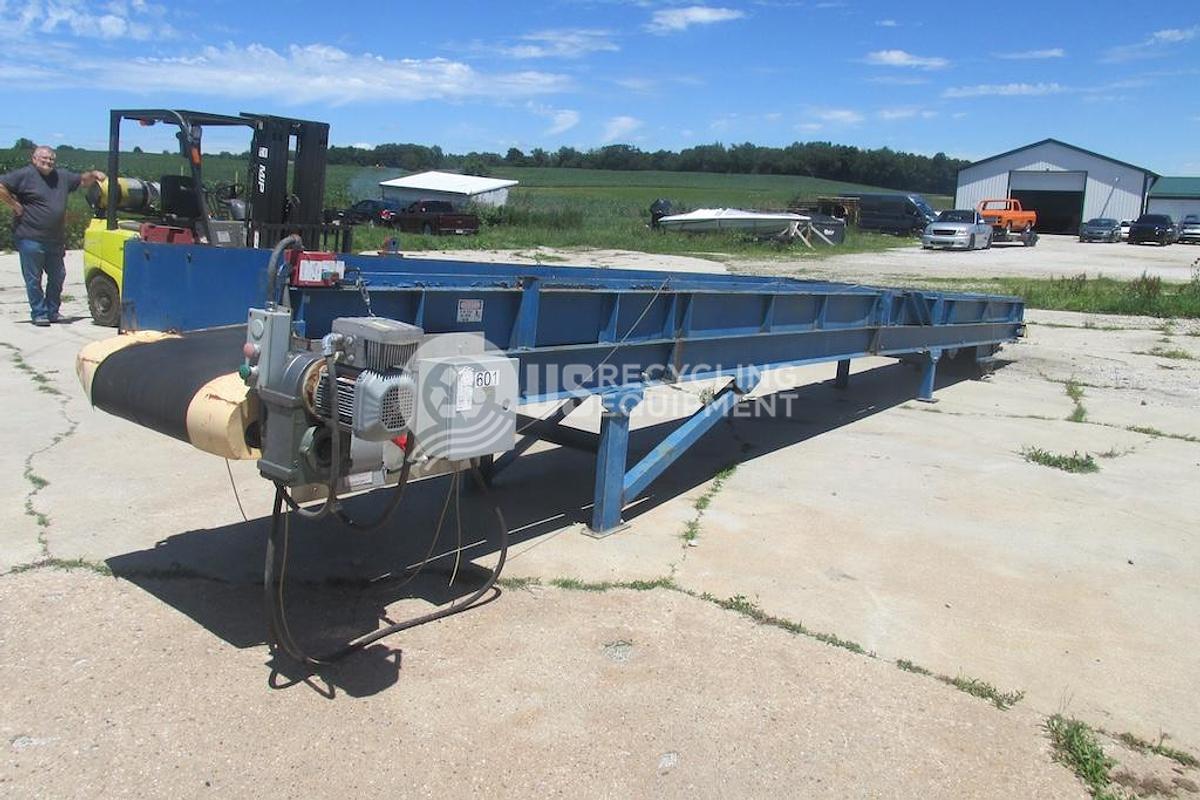 Used Unknown Manufacturer Used 24 inch x 33 foot Rubbert Belt Horizontal Conveyor