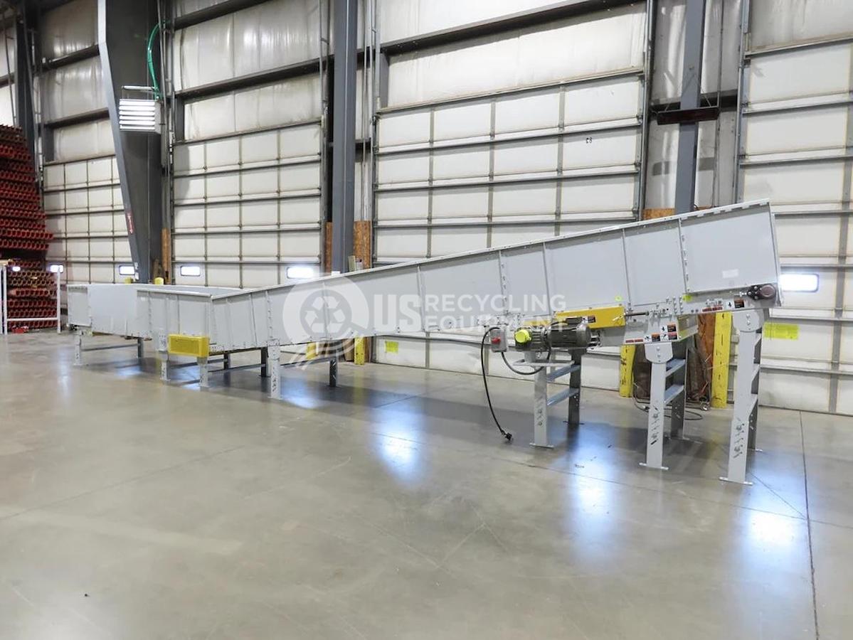 Used Hytrol 43 inch x 31 foot Inclined Conveyor