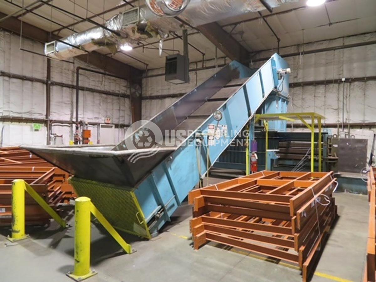 Used IPS CD-865-HS Baler with Feed Conveyor