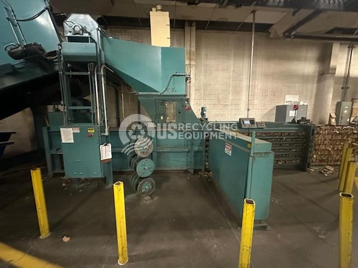 Used Maren 72-S-0E-76 Horizontal Baler & Model 60 Hogger with Conveyor