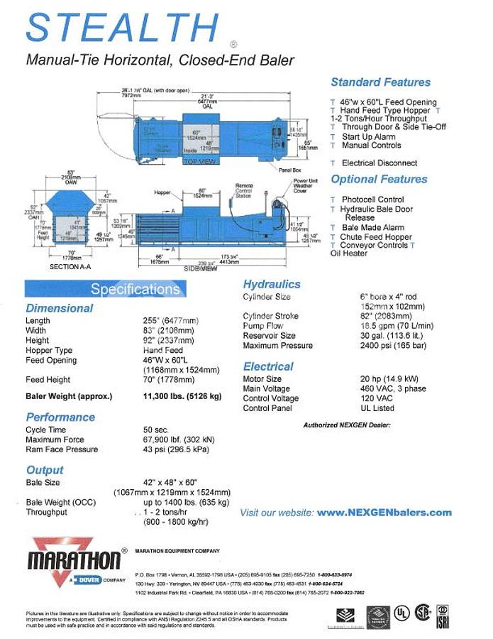 Used Marathon Stealth Horizontal