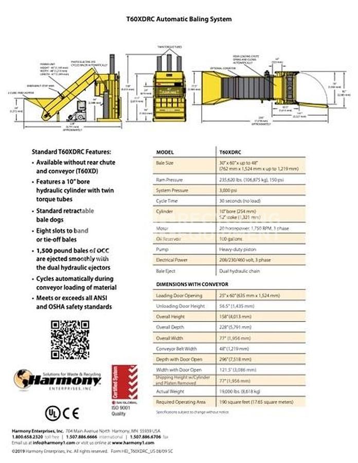 Used Harmony T60-XDRC Vertical