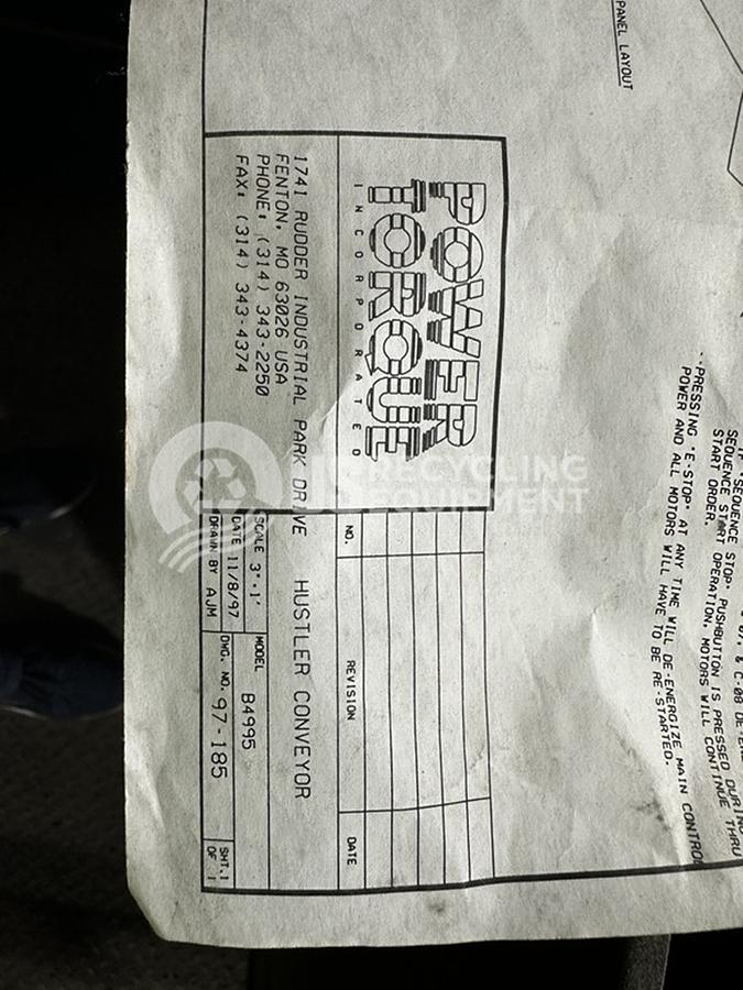 Used 1997 Power Torque, Inc. Hustler 10 Man Sort Line