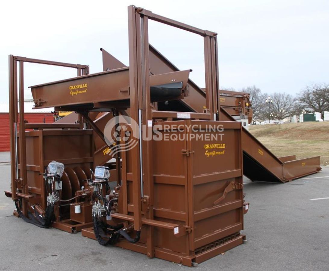 Used 2023 Granville Equipment Systems Two (2) 60" Vertical Balers with Conveyors & Scales
