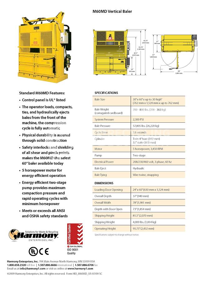 Used GPI Harmony M60MD Vertical